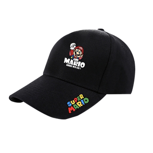 马里奥路易吉耀西卡通游戏任天堂同款棒球帽周边潮流遮阳鸭舌帽子