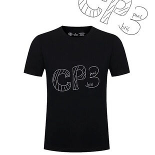 克里斯保罗CP3印花t恤短袖马刺队篮球休闲运动宽松纯棉男女半袖衫
