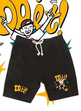 EXO都暻秀2025亚巡演唱会DOit周边同款印花五分裤男女抽绳短裤夏