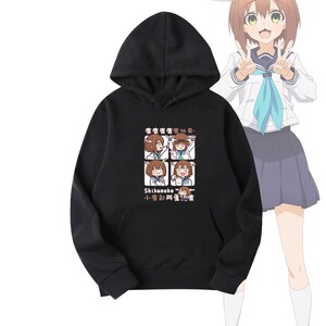 鹿乃子虎视眈眈周边印花连帽卫衣