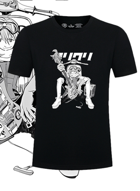 特别的她FLCL动漫联名周边二次元印花短袖男女纯棉宽松运动圆领T