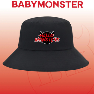 2025BABYMONSTER首尔演唱会HELLO MONSTER周边同款渔夫帽男女夏季