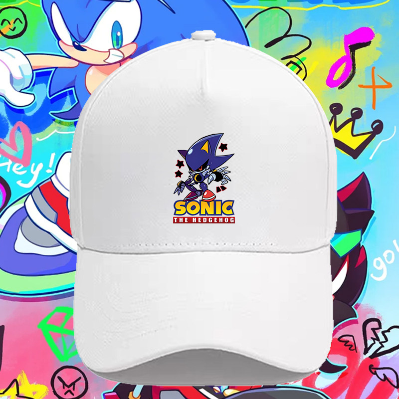 刺猬索尼克卡通周边印花棒球帽男女青少年休闲遮阳纯棉户外鸭舌帽