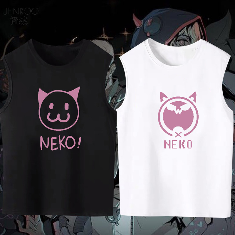 潮音乐世界无袖纯棉背心情侣装