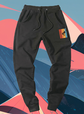 esbike山地车自行车骑行俱乐部周边印花休闲长裤男女宽松运动卫裤