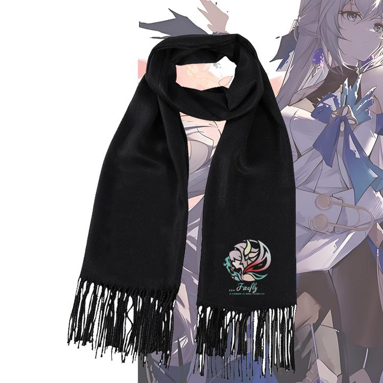 星穹周边铁道流萤cos印花围巾