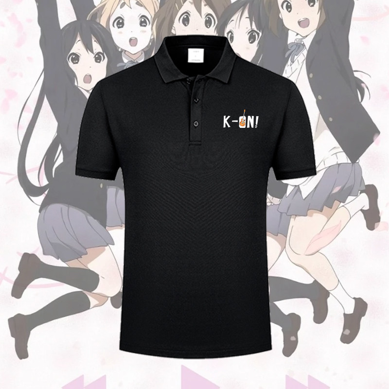 K-ON!轻音少女联名印花polo杉男女动漫二次元山凌平泽唯翻领短袖