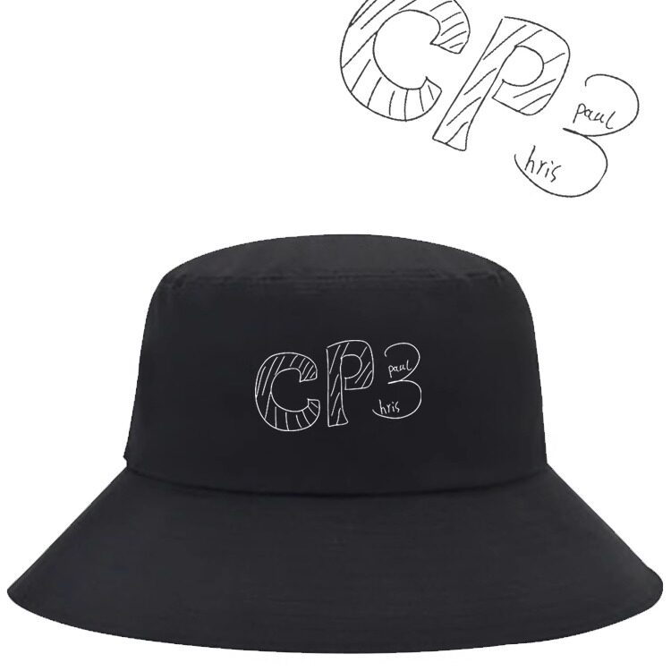 美式克里斯保罗CP3印花渔夫帽马刺队篮球男女遮阳出游纯棉盆帽子