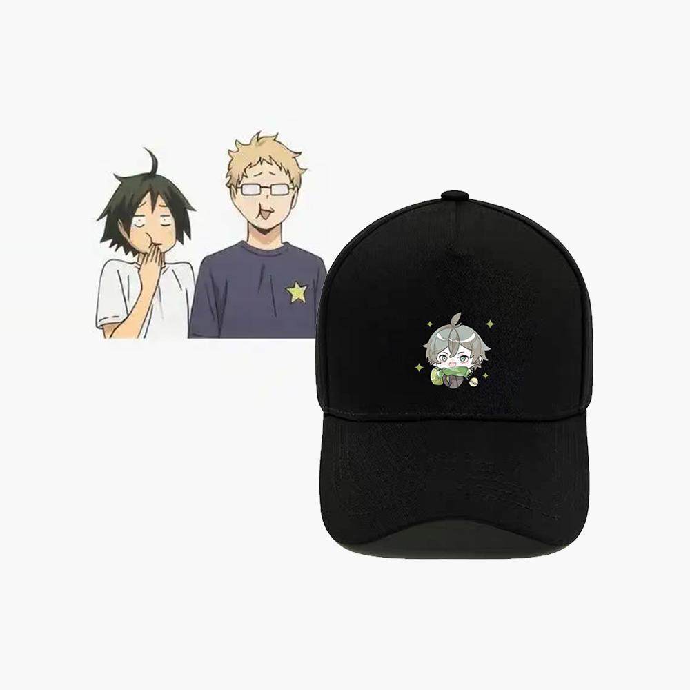 排球少年乌野高校周边月岛萤山口忠动漫印花棒球帽男女纯棉鸭舌帽