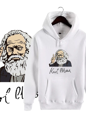 马克思列宁共产主义苏联CCCP纪念上衣服男秋冬款宽松套头连帽卫衣