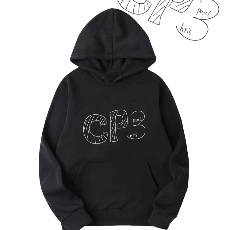 克里斯保罗CP3印花宽松连帽卫衣