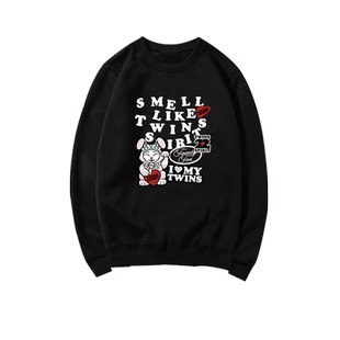 定制招财猫兔twins演唱会周边圆领卫衣阿Sa阿娇同款男女宽松上衣