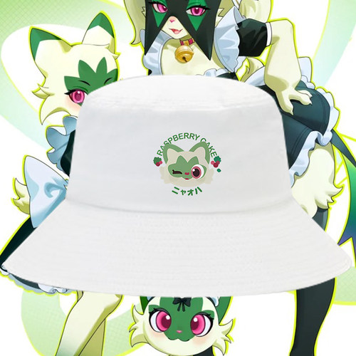 新叶喵宝可梦神奇宝贝印花渔夫帽