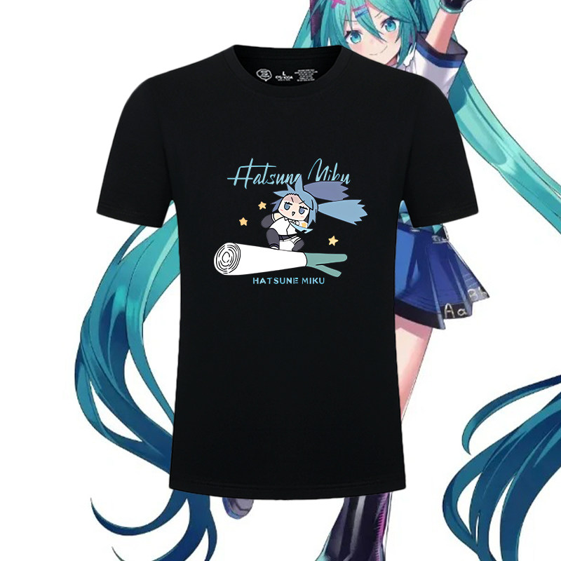 初音联名未来周边联名短袖T恤衫cos男女纯棉半袖痛衣二次元上衣服