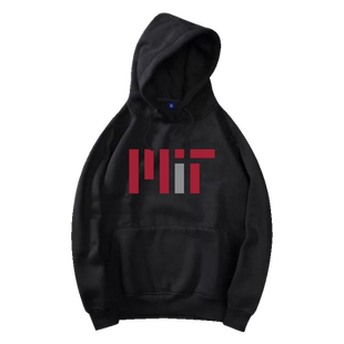 美国常青藤大学之MIT麻省理工学院秋冬新款连帽外套加绒带帽卫衣