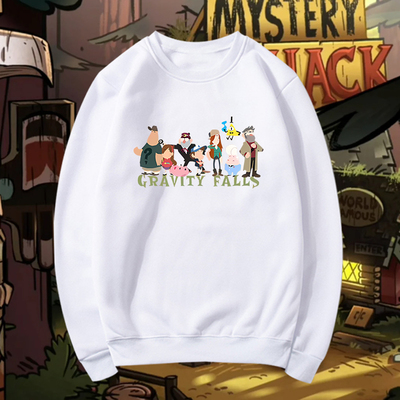 怪诞小镇GravityFalls周边卫衣圆领男女情侣衣服潮流套头无帽上衣