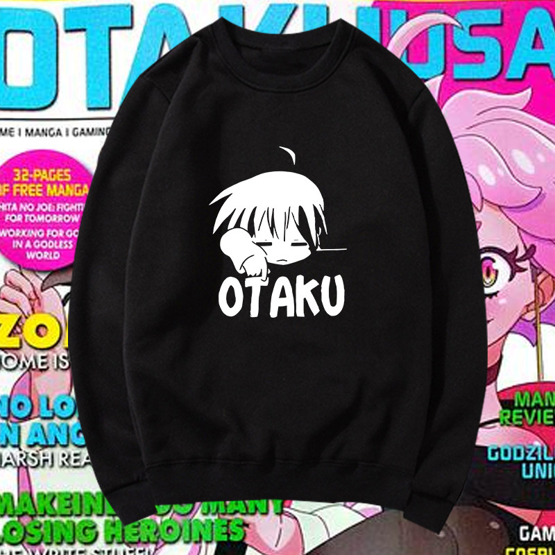 日系OTAKU御宅族二次元印花圆领卫衣男女学生oversize宽松上衣潮