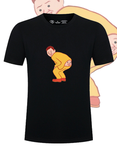 卡通Joan 宽松纯棉男女运动圆领T恤上衣 cornella插画恶搞印花短袖