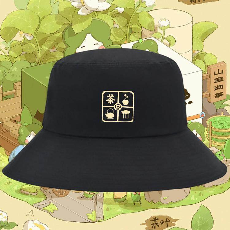 茶馆茶楼文化团体工帽印花渔夫帽