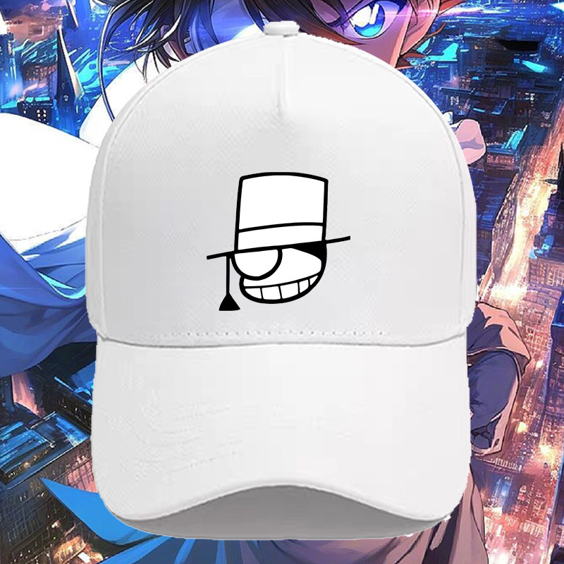 名侦探动漫怪盗基德小黑人可定制印花棒球帽男女纯棉遮阳鸭舌帽子