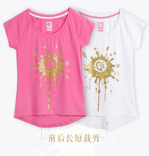 【清】黑白能量新品休闲清新印花短袖T恤女宽松显瘦圆领T恤