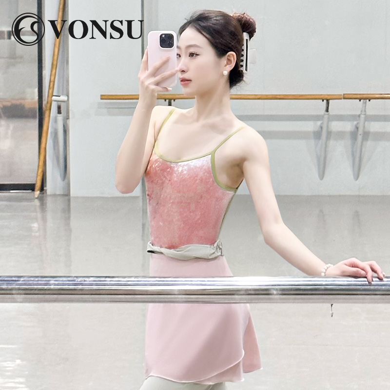 vonsu梵舒高端芭蕾舞吊带练功服