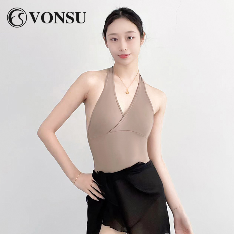 vonsu梵舒高端芭蕾舞挂脖练功服