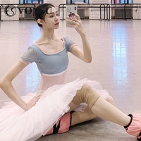 vonsu梵舒清曲新款成人芭蕾舞练功服舞蹈服体操服空中形体服体服
