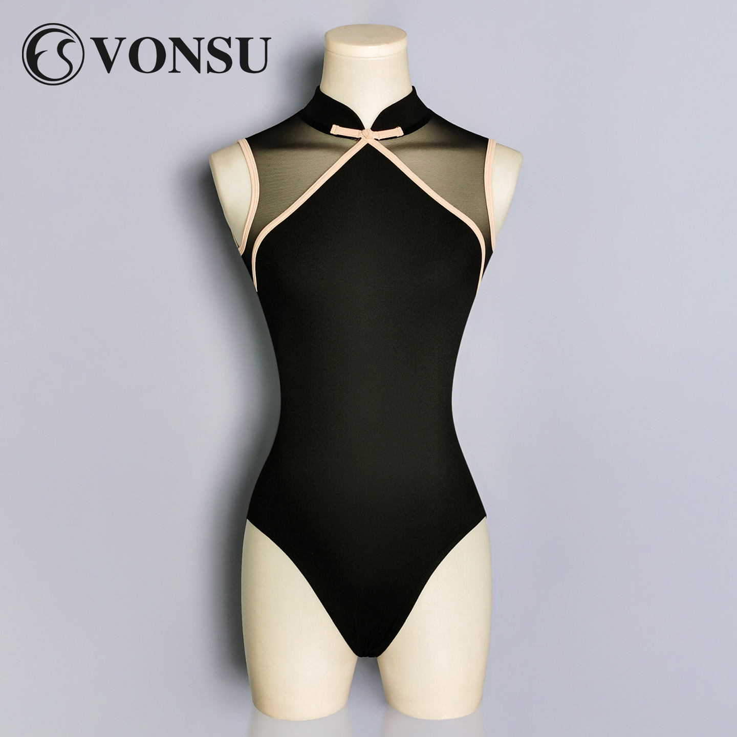 vonsu梵舒芭蕾舞练功服黑体服女