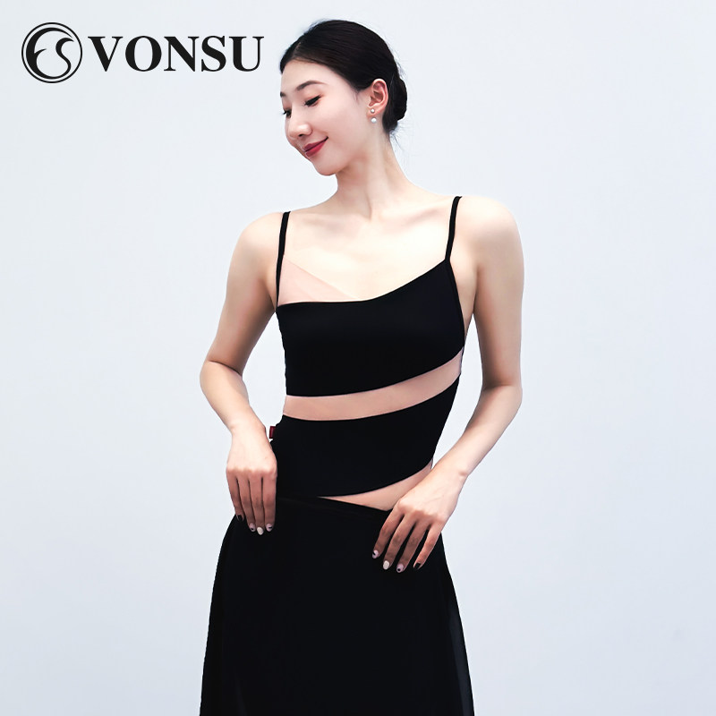 vonsu梵舒芭蕾舞体操服舞蹈练功服高端形体服女吊带成人成人体服