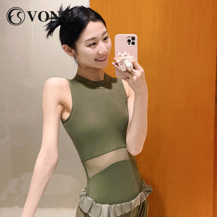 vonsu梵舒芭蕾舞舞蹈女生体操服形体服体服练功服瑜伽服 现货6081