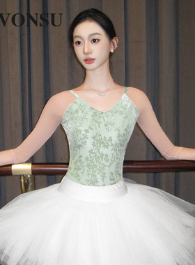 vonsu梵舒芭蕾舞练功服新款成人形体服体操服女连植绒现货66832