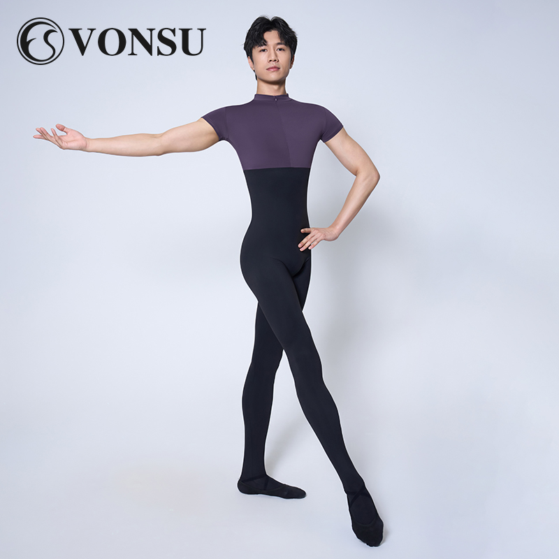 梵舒男士芭蕾舞练功服连体形体服