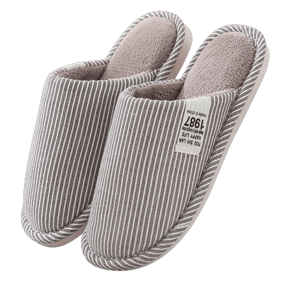 柯嘉怡加绒保暖棉拖鞋