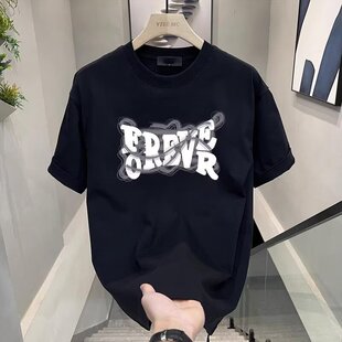 320g重磅t恤美式复古潮流oversize短袖男高街原创设计潮牌五分袖