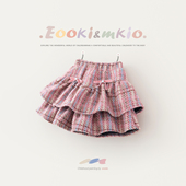 女童毛呢半身裙儿童秋冬短裙小香风格 子宝宝蛋糕裙粉色蓬蓬裙子