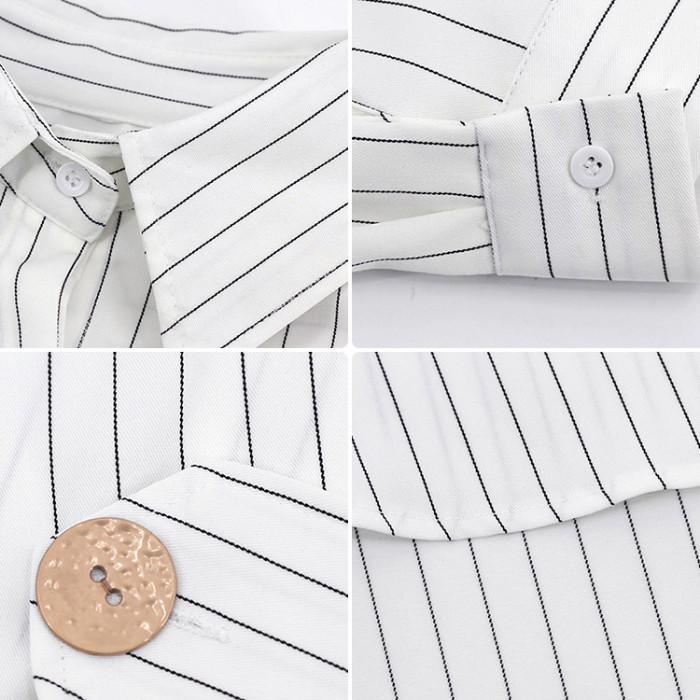 2024 PREGNANT WOMENS AUTUMN CLOTHES KOREAN VERSION STRIPED SHIRT WOMENS DESIGN SENSE NEW LOOSE MID-LENGTH IRREGULAR FOREIGN SHIRT