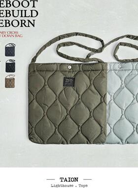 TAION 温暖轻盈季节限定 军事风斜挎羽绒包男女单肩包袋 BG05ML-M