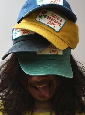 GRATEFUL DAY  复古旧化经典弯檐帽 嬉皮风格男女棒球帽 0316BXLG