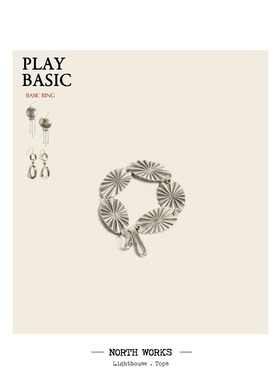 Northworks 女生专属 银币改制 饰品系列 原生松石 耳环手链