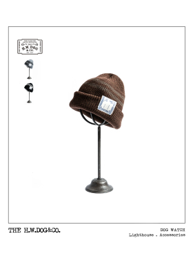 解锁秋冬进阶头部造型HWDOG限量船员帽 双层结构复古条纹羊毛帽