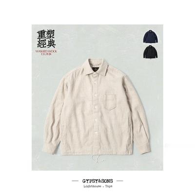 GypsySons复古穿搭进阶 原创俱乐部夹克水洗羊毛外套男 GS2429916