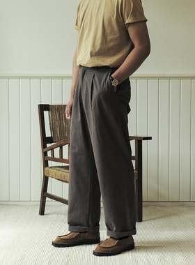 VALLEE 全棉制常青款宽松版型休闲长裤 经典定番 三色入 VE055