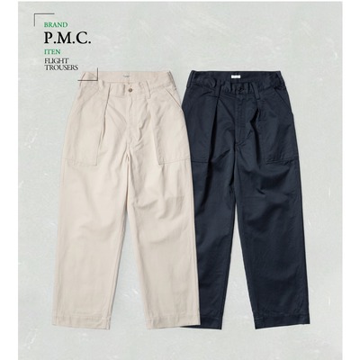 PHIGVEL MAKERS 超长绒棉缎纹编织 不均匀纬纱 复古质感百搭长裤