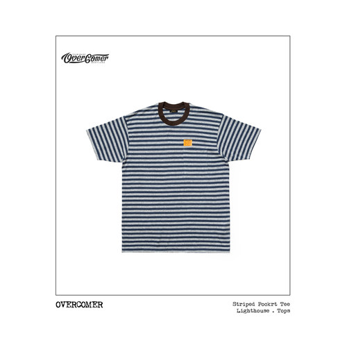 REMOCREVO Striped Pockrt Tee条纹短袖口袋Tee