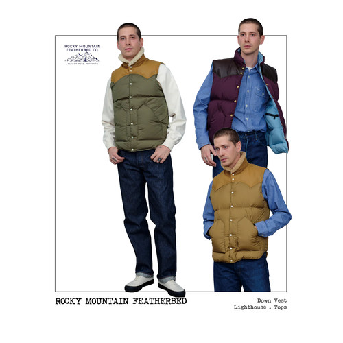 Rocky Mountain 羽绒王牌 扛鼎经典 拼皮保暖羽绒马甲 秋冬春主力