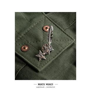 NORTH WORKS 收藏级古董硬币手工改制 趣味造型装饰胸针 服饰点睛