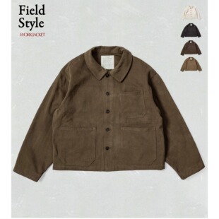 工装 KRIFF MAYER 法式 宽松短裁外套男 改良重磅斜纹夹克