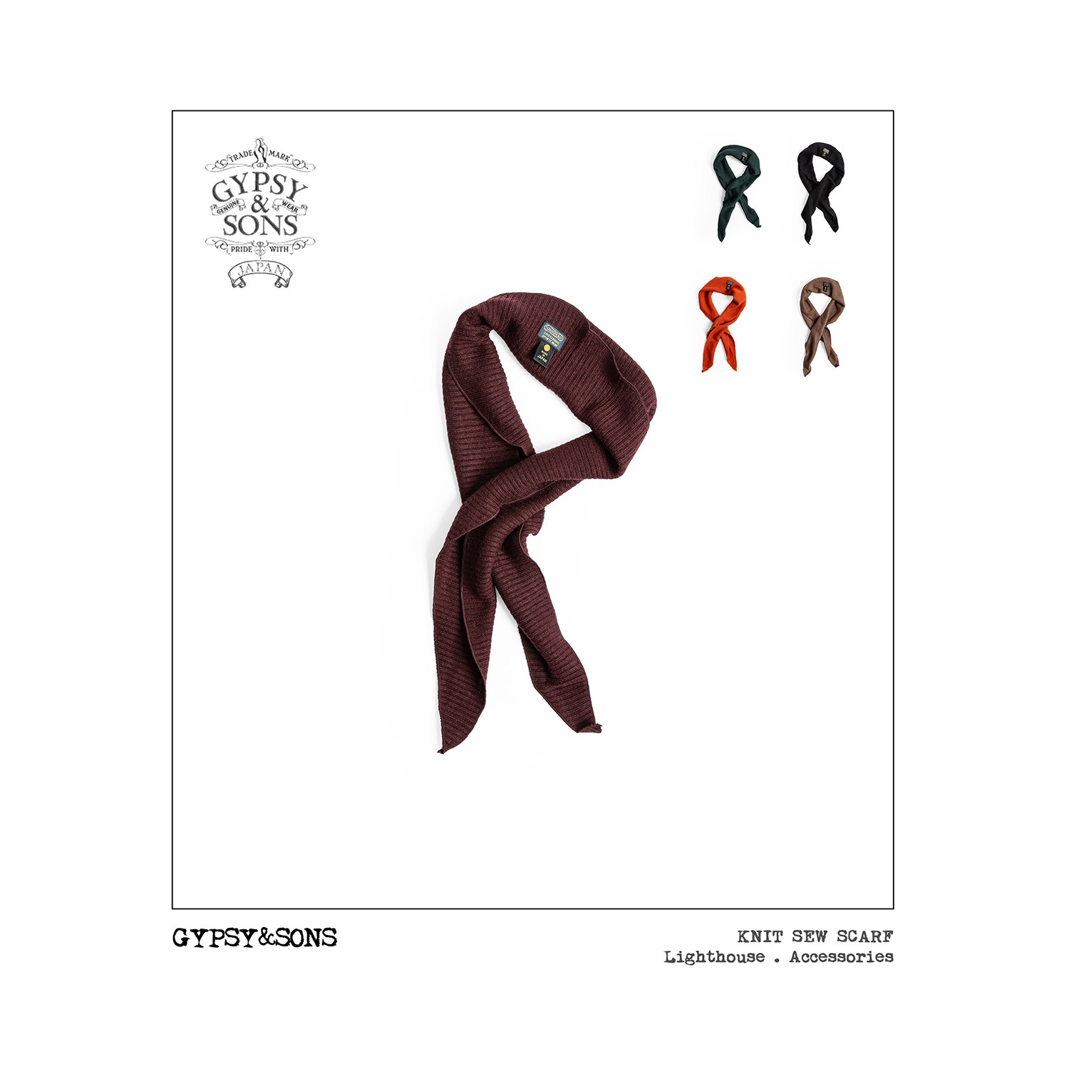 GypsySons 羊毛混纺针织围巾 加藤主理 针织围巾 头巾围脖两用