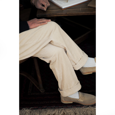 VALLEE 重磅全棉面料灯芯绒宽松直筒休闲裤 VE065